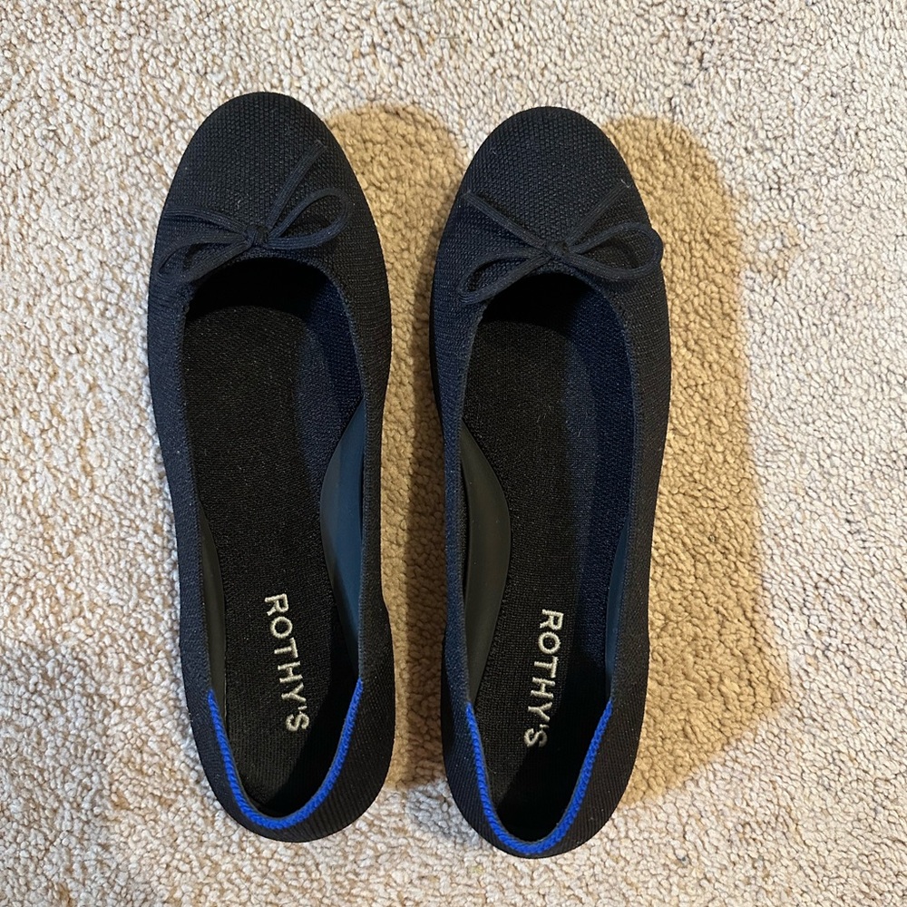 Rothy's Black Classic Flats Versatile Loafers